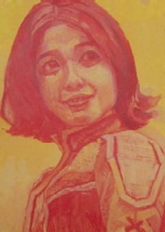 ユリコ　 201１年制作　420mm×300mm イラストレ-ションボードにアクリル絵具